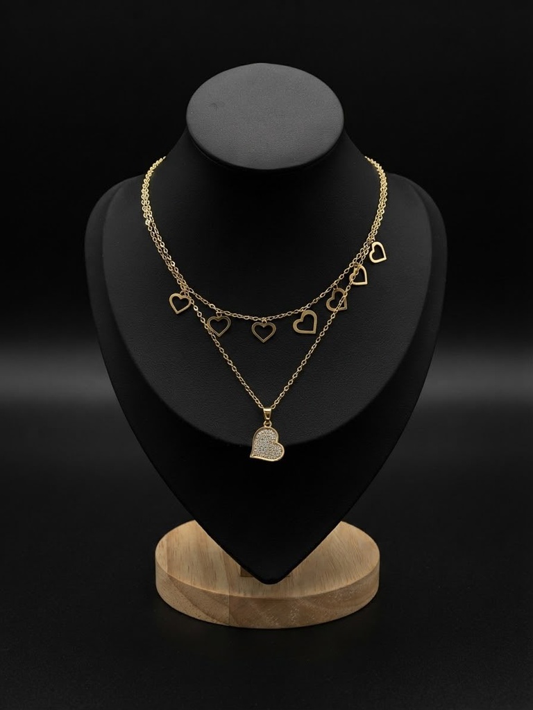 hollow hearts necklace