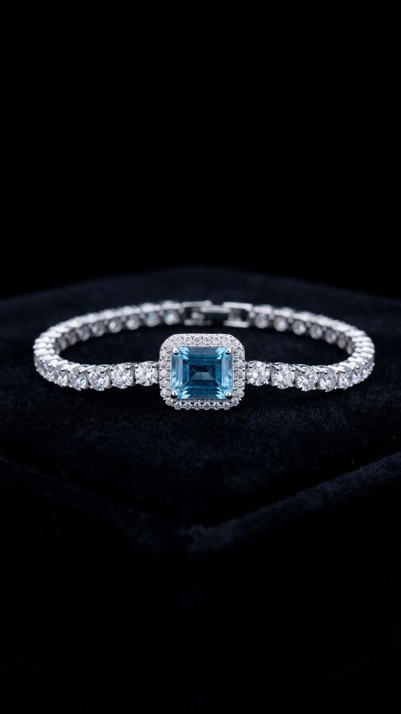 Blue-Stone Tennis Bracelet
