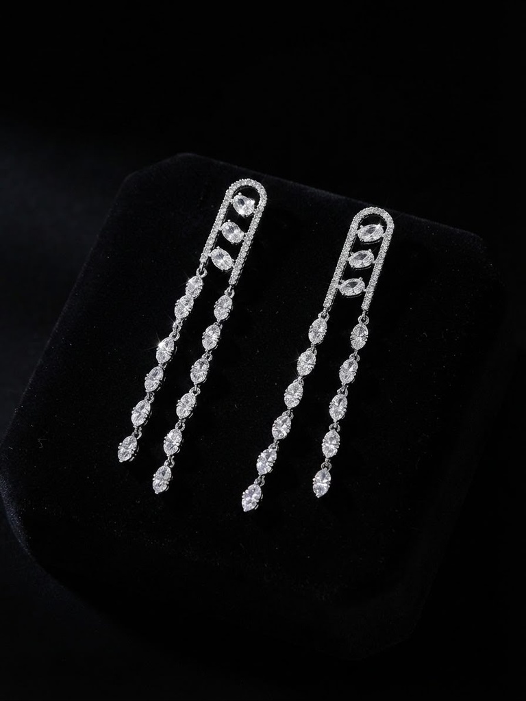 marquise-cut drop earrings