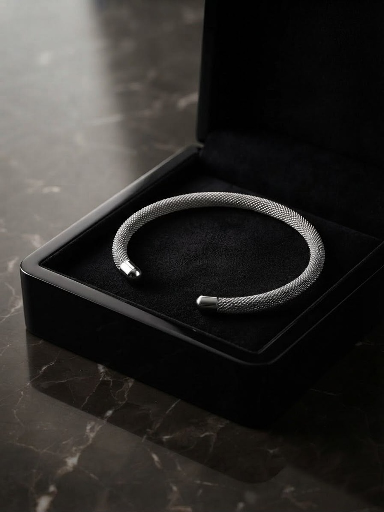 silver-toned cuff bracelet