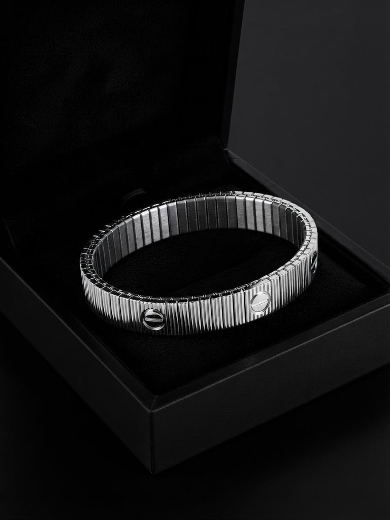 striking silver-tone bracelet