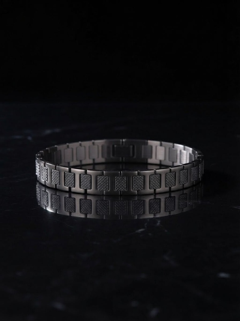 Silver Textured Link Bracelet