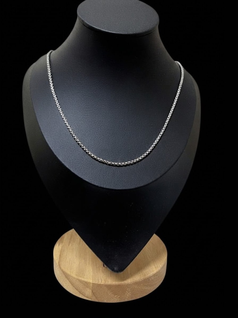 Silver Box Chain Necklace