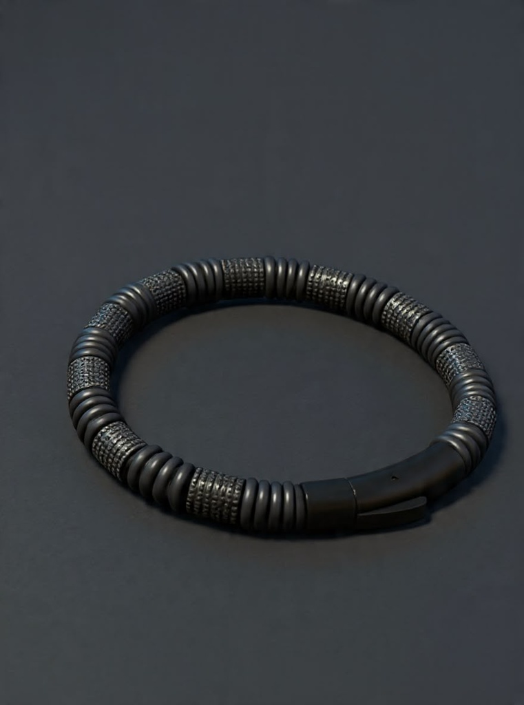 Matte Black Textured Bracelet